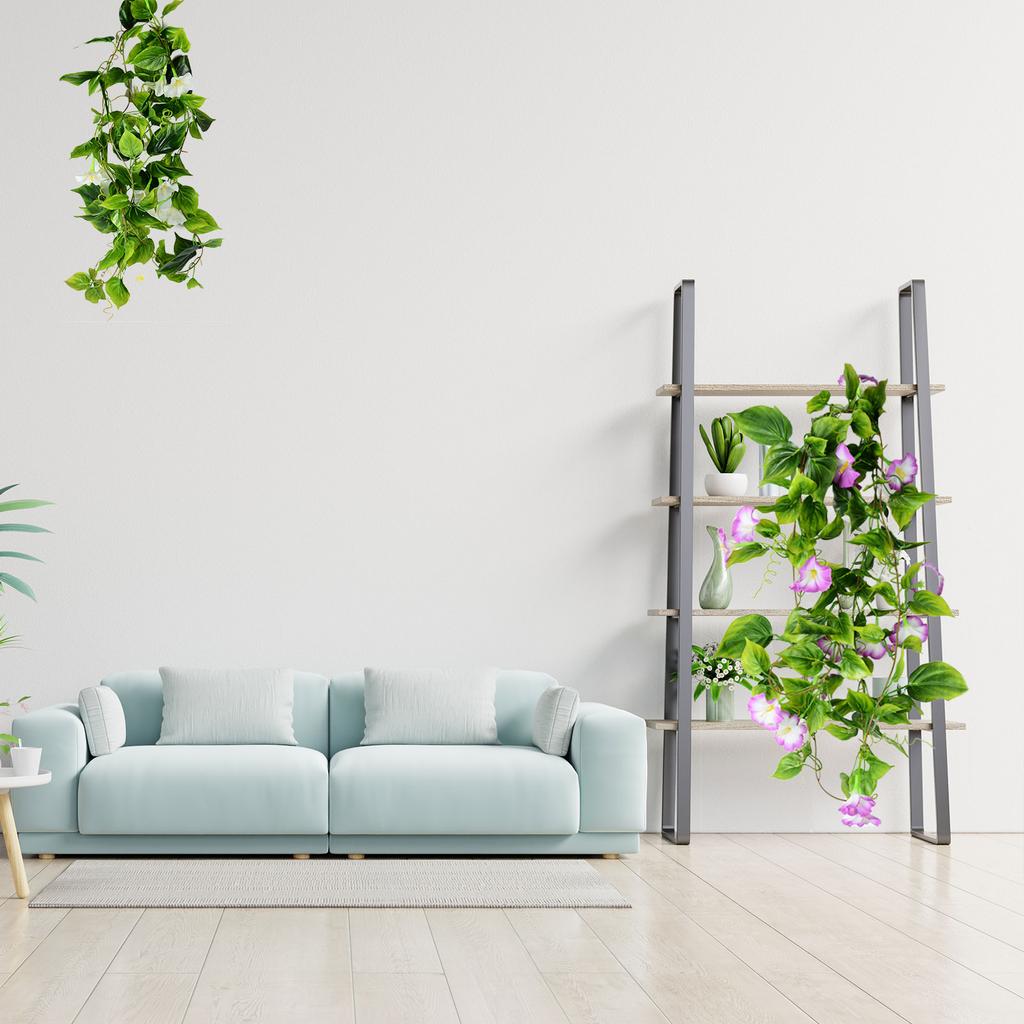 2.3m Artificial Morning Glory Vine Fake Flower Garland Silk Trumpet Creeper Decor