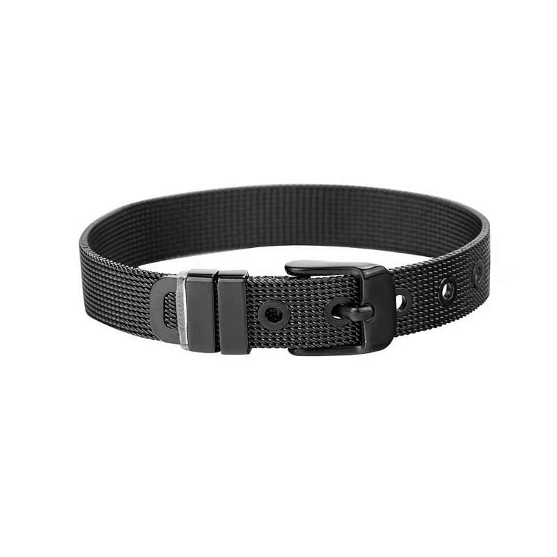 21cm Cinturino Bracciale in Acciaio Inossidabile a Maglia Stretta Regolabile per Orologi da Donna Uomo Cinturino a Catena Bracciale Gioielleria in Metallo