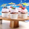[4 Styles] Cocktail Drink Umbrellas Picks Toothpicks - 70PCS Colorful Variations Cocktail Picks with Wooden Sticks | Mini Paper Parasols for Tiki