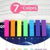 5pcs Rainbow Colorful Sticky Notes with 7 Color Index Tabs, 980 Pcs, Translucent Page Makers for Page Book