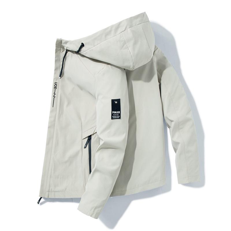 Men's Trendy Windproof Hooded Jacket for Autumn/Winter Outdoor Sports