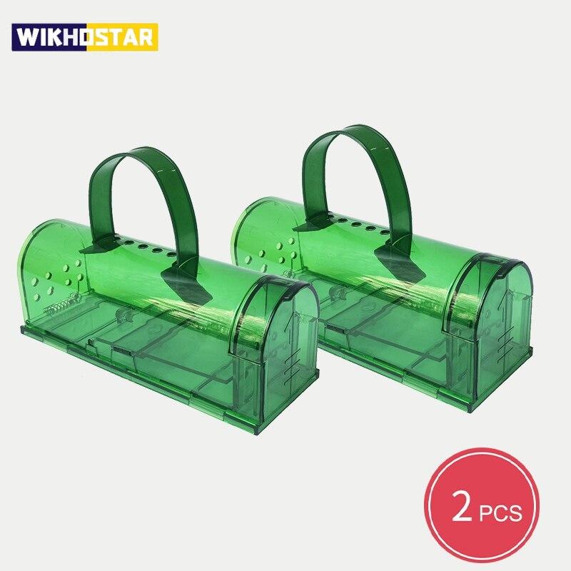 2PCS Plastic Mousetrap Bedroom Kitchen Warehouse Mousetrap With Handle Easily Catch Rats High Sensitive Pedal Trap