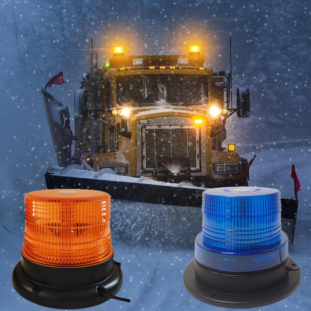 LED Auto Stroboskoplicht, Notfall-Drehwarnleuchte zur Verkehrsanzeige, Orange Blau Rot Blinkwarnleuchte für Fahrz J1y3