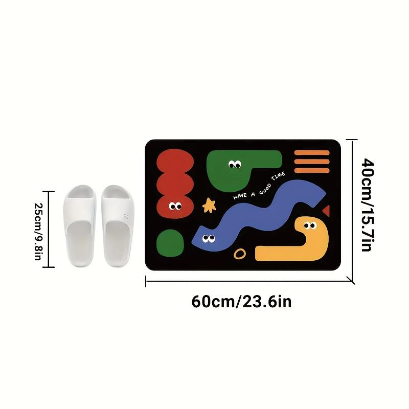 

Dopamine Bathroom Diatomaceous Earth Carpet, Absorbent, Non Slip, Washable Shower Room Entrance Mat Home Decor 40X60CM(1.3X2FT