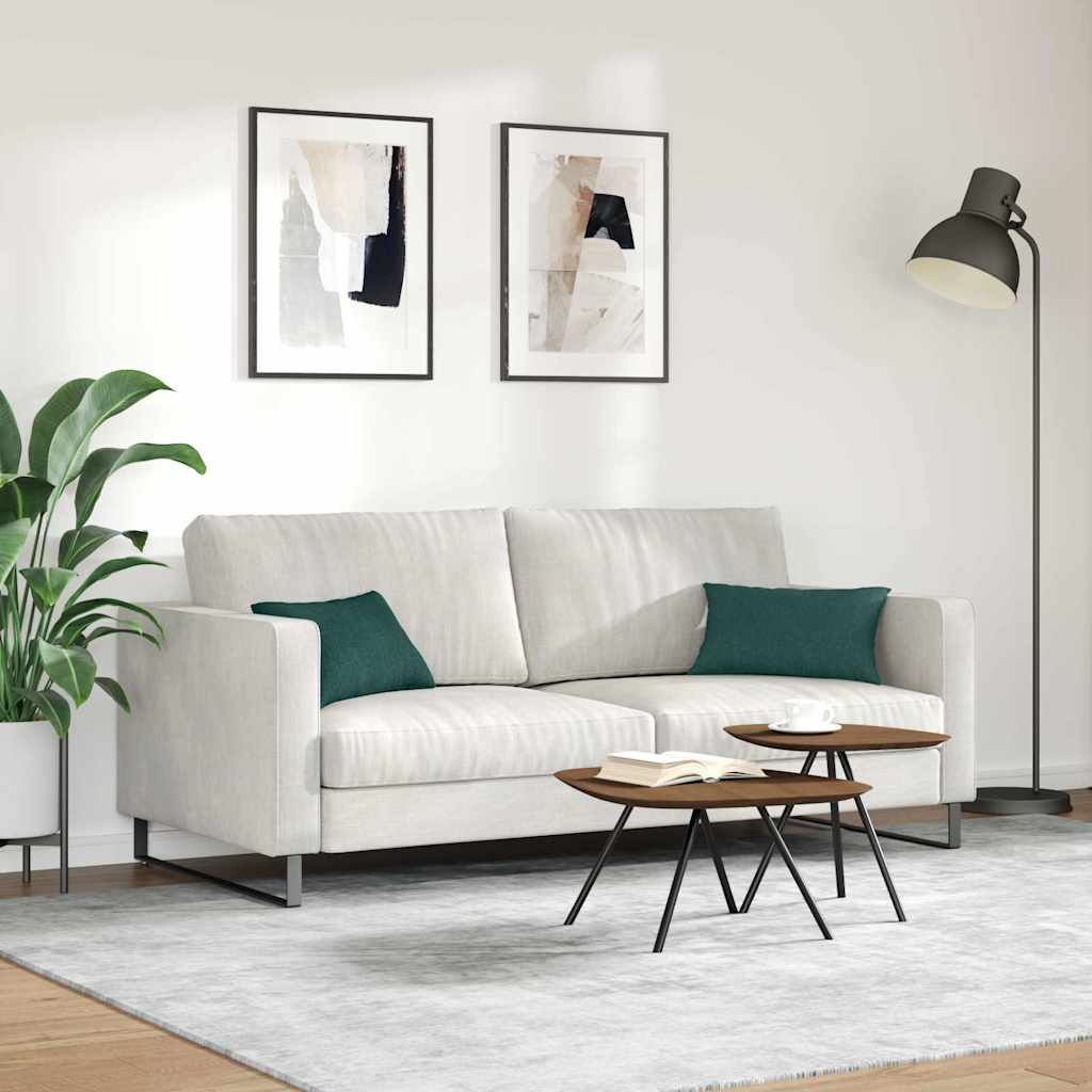 Sofa Cushions 2 Pcs Dark Green 50 X 30 Cm Fabric