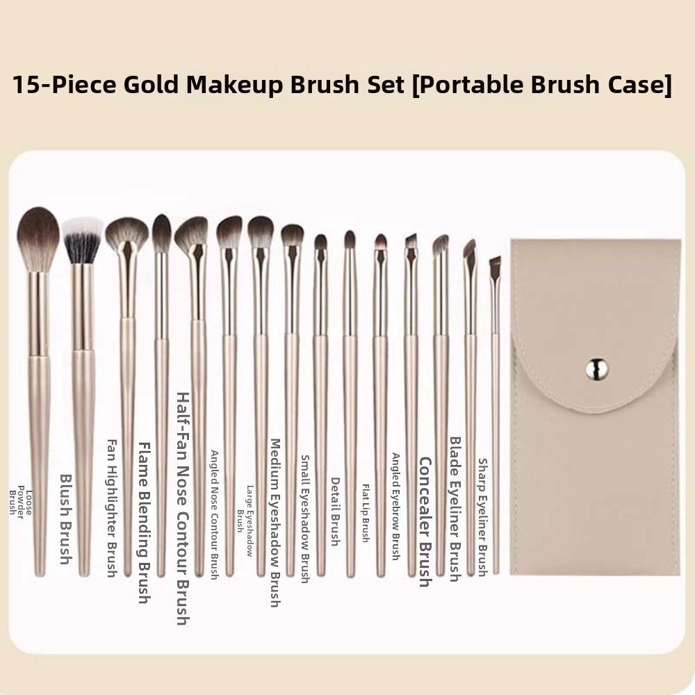 Professional Cosmetics Brushes Tools Kits Gold Eye Makeup Brush New Makeup Brushes Set Women