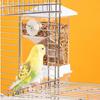 Automatic Bird Feeder Food Container Dispenser For Cage House Window Anti-spill Bird Feeders For Outdoors Viewing Removable Tray