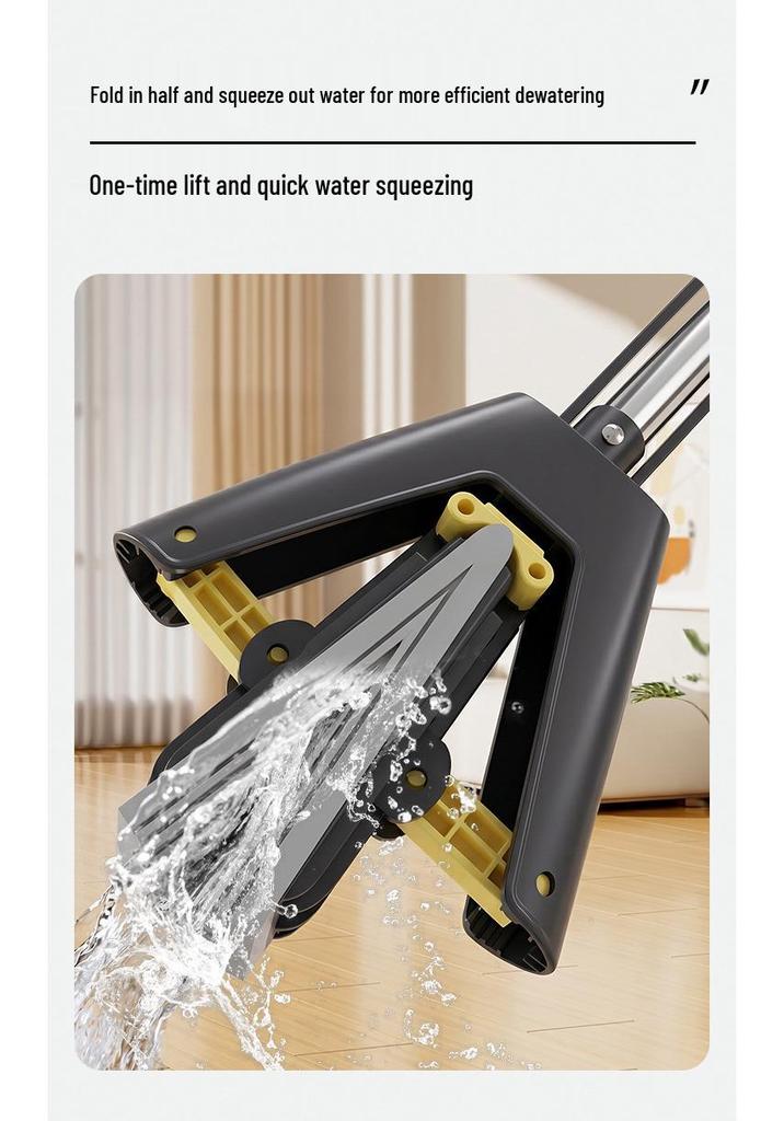 Foldable Sponge Mop with Stainless Steel Telescopic Handle for Dry and Wet Use In Home, Living Room, Bathroom Floors.
