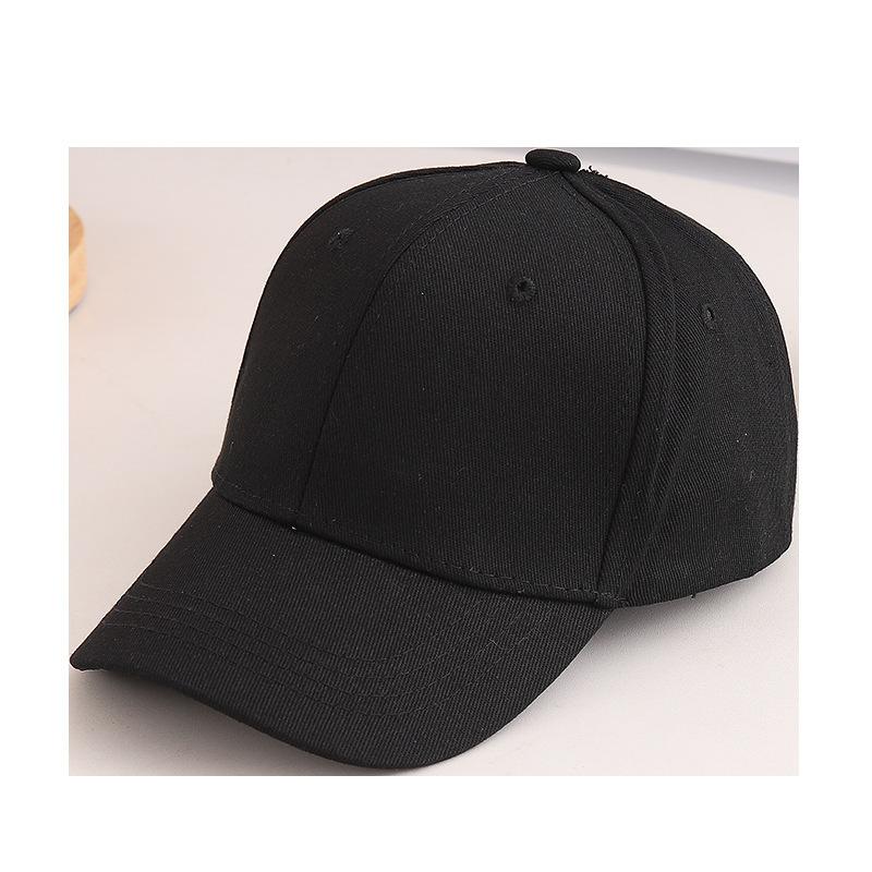 Plain baseball cap for men, women, babies, and children, solid color, duckbill brim
