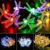 1pc 20LED Dragonfly Solar String Light Outdoor LED Light For Home Courtyard Lawn Garden Pathway Landscape Yard Patio Party Decor