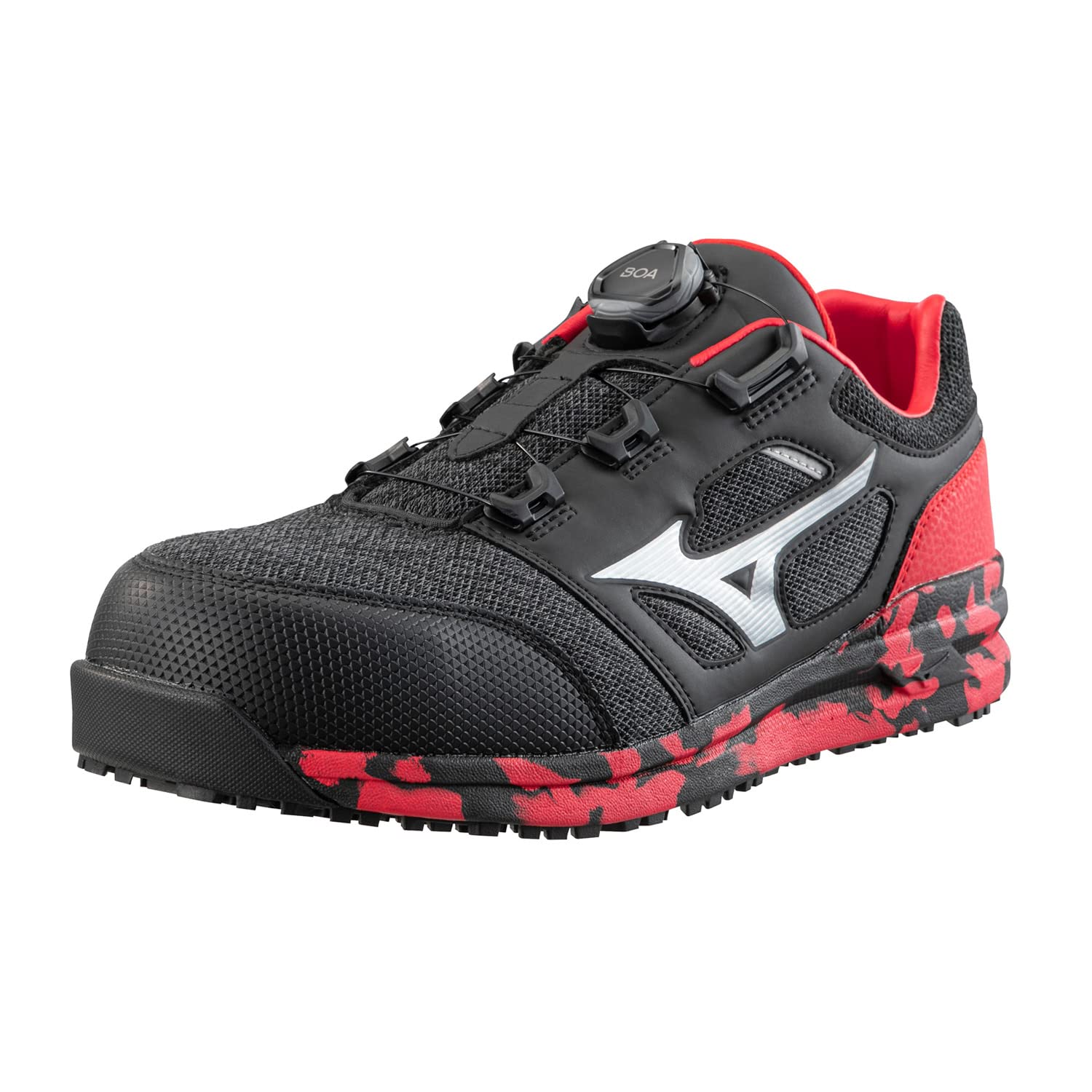

MIZUNO Almighty LS II 52L Safety F1GA2202 Size and Red Shoes, BOA, 25.5cm, Black, White,