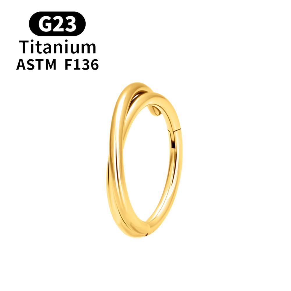 F136 G23 Titanium Nose Ring 16G Hinged Segment CZ Septum Clicke Daith Earrings Hoops Ear Cartilage Tragus Helix Piercing Jewelry
