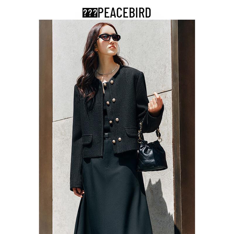 

Peacebird Women s Chic Double-Breasted Short Jacket S