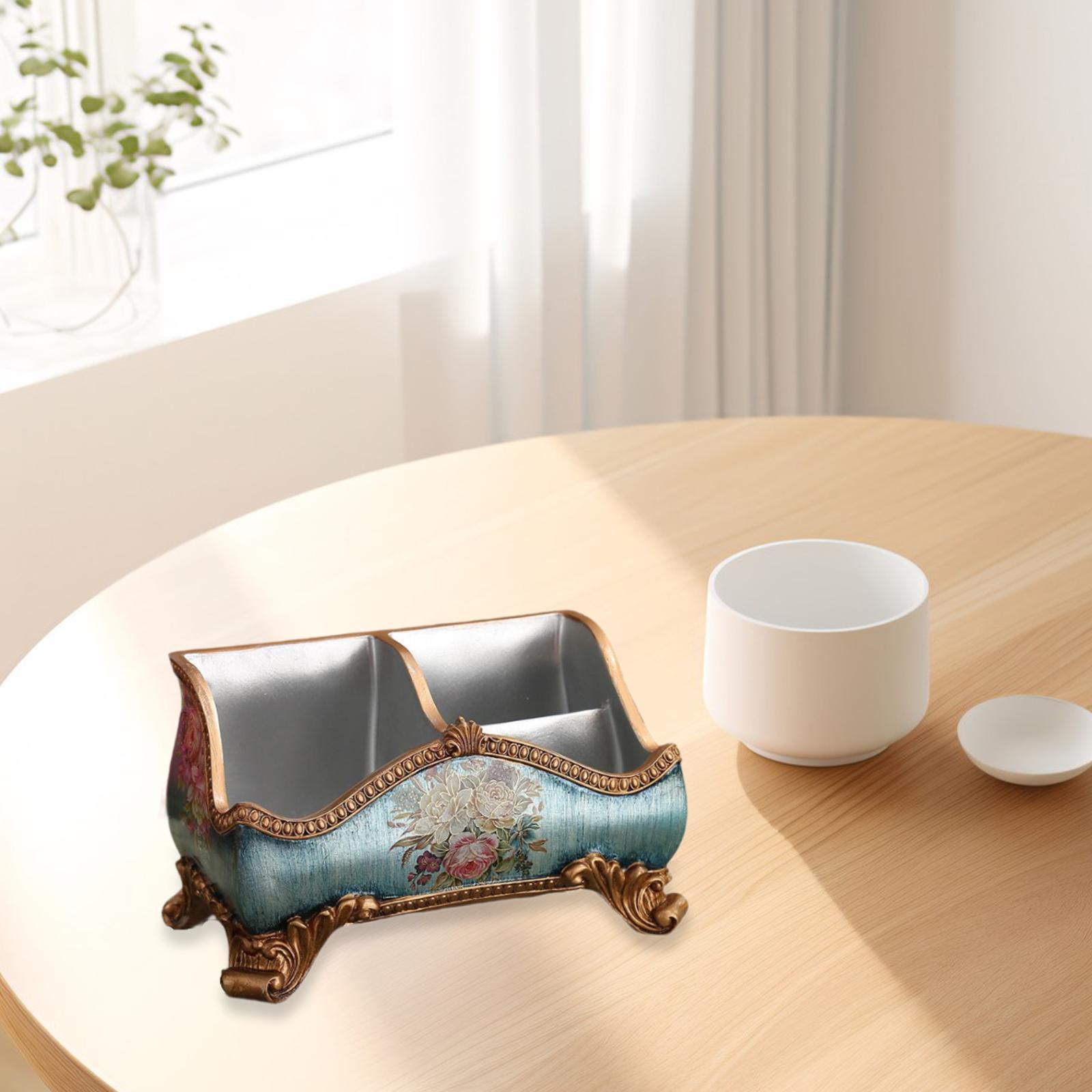 

Настольный органайзер, держатель для пульта дистанционного управления из смолы для гостиной, офиса, общежития синий