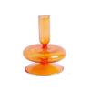Striped Bottom Glass Candlelight Dinner Single Layer With Dried Flowers Vase Candle Holders Candlesticks Table Ornaments
