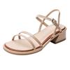 Women's Roman Sandals 2024 Summer New Fashion Flat Open Toe Shoes Casual Elegant Beach Thin Band Sandals Sandalias De Mujer