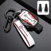 Q1984Leather Car Racing Style Key Case Cover Shell For Mercedes Benz A C E S G Class GLC CLE CLA GLB GLS W177 W205 W213 W222 X167AMG VOPO1