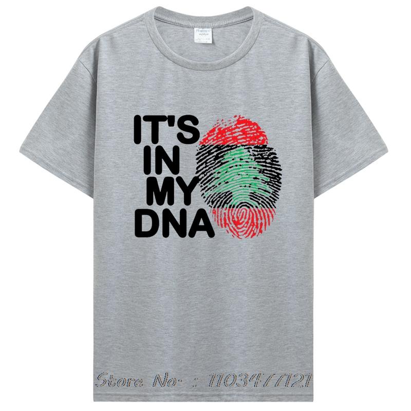 Funny It's In My DNA Lebanon Flag Lebanese T Shirts Graphic Cotton Streetwear Short Sleeve Birthday Gifts Summer Style T-shirt