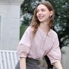 Betu Women's Embroidered Round Neck Blouse