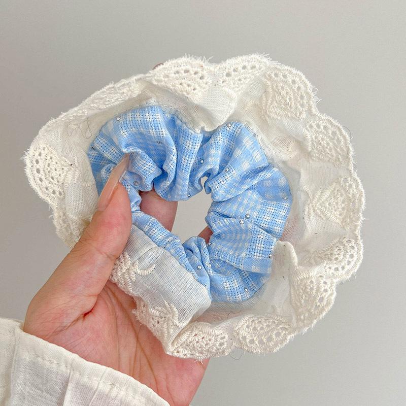 Children's Floral Lace Double-Layer Scrunchie Hair Tie