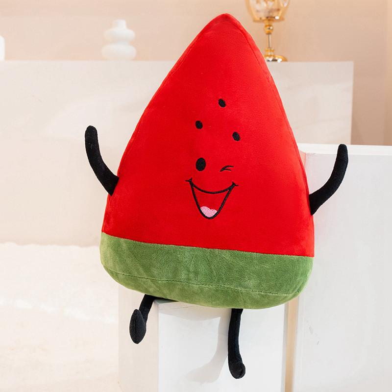 Colorful Cartoon Vegetable Plush Toy Set Featuring Cute Watermelon Broccoli And Pepper Designs For Kids Room Decor And Cuddly Comfort