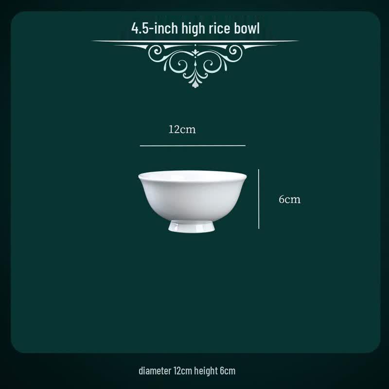 Jingdezhen Ceramic High Foot Rice Bowl