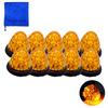 Wellvie Classy Side Marker 24V Colored Marker Roadside for Crystal Cut Bus Marker 10 Lights, 10-Pack, Universal, Waterproof, 16-LED, Lens, Lamp,