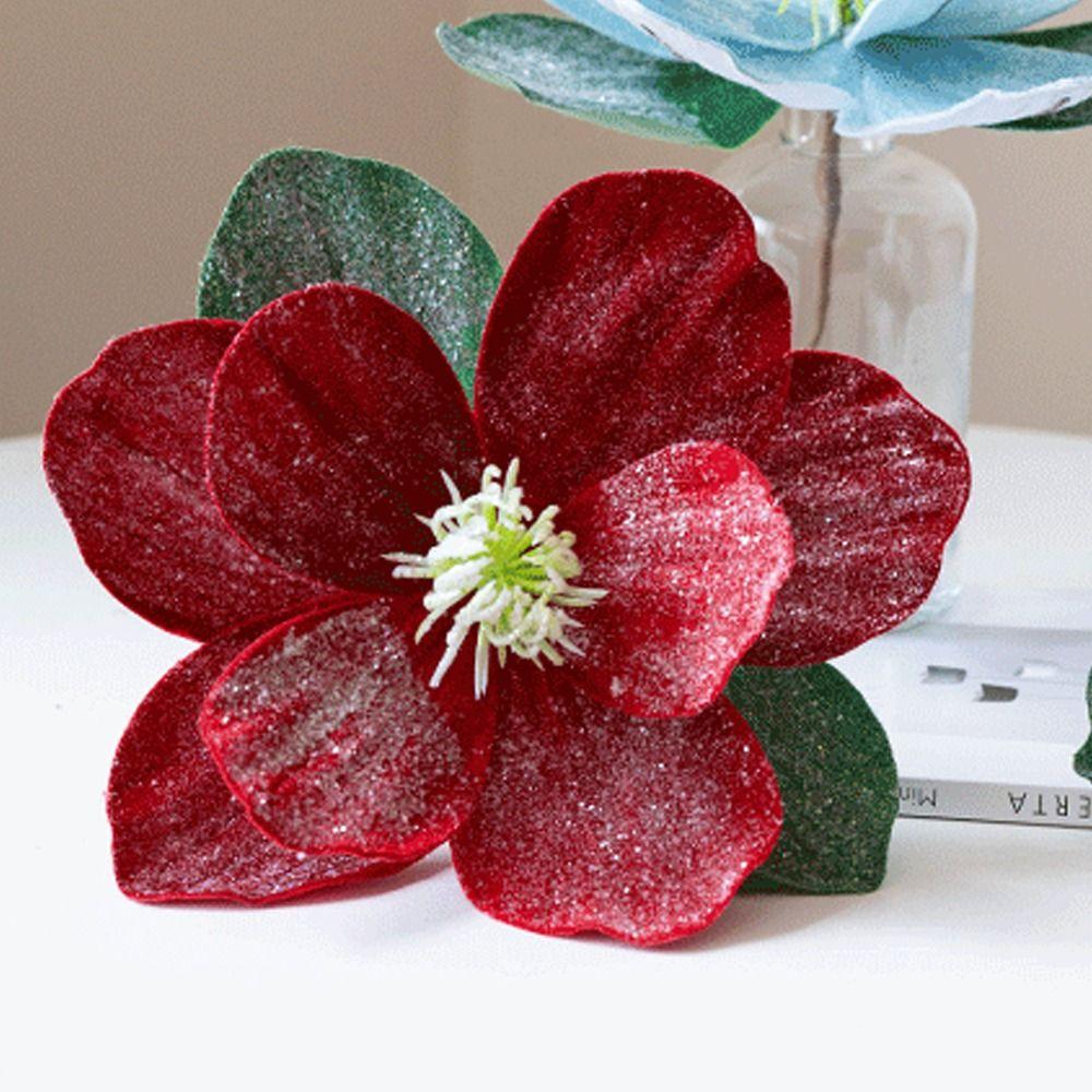 Velvet Christmas Lotus Flower 25cm Christmas Tree Wreath Multi-color Xmas Tree Ornaments  New Year