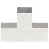 VidaXL Connecteurs de poteau 4 pcs Forme en T Métal galvanisé 91x91 mm