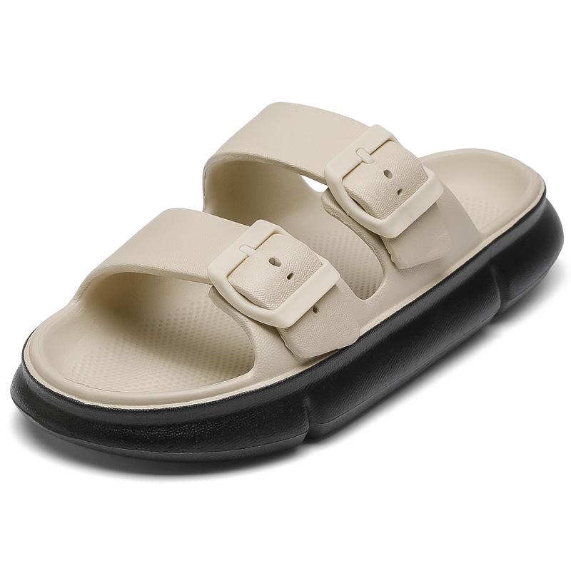 

EVA sandals men s summer indoor home and outdoor wear silent non-slip thick sole advanced soft drag color matching 44-45