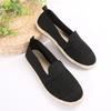 Spring and Autumn New Flying Woven Shoes Women's Shallow Mouth One Pedal Casual Shoes Comfortable and Lightweight Hemp Rope Large Size Flat Shoes