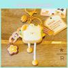 Charming Pull Apart Toast Resin Keychain Featuring Cartoon Dog Design For Car Keys