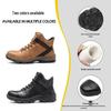 Men's Waterproof, Impact & Puncture-resistant High-top Steel-toe Work Boots; Durable and Comfortable Safety Footwear.