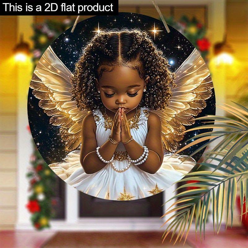 The Pattern Is an Angel Pendant, Decoration of Home Walls or Doors, 2d Flat Wooden, Christmas Decoration, Gifts for Friends and Family