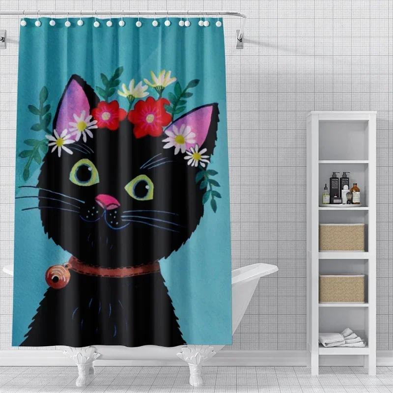 

Home Shower Curtains For Bathroom Waterproof Fabric Modern Nordic Style Bathroom Curtains Shower Curtain Digital Printing W60H190(CM)-1 Pcs