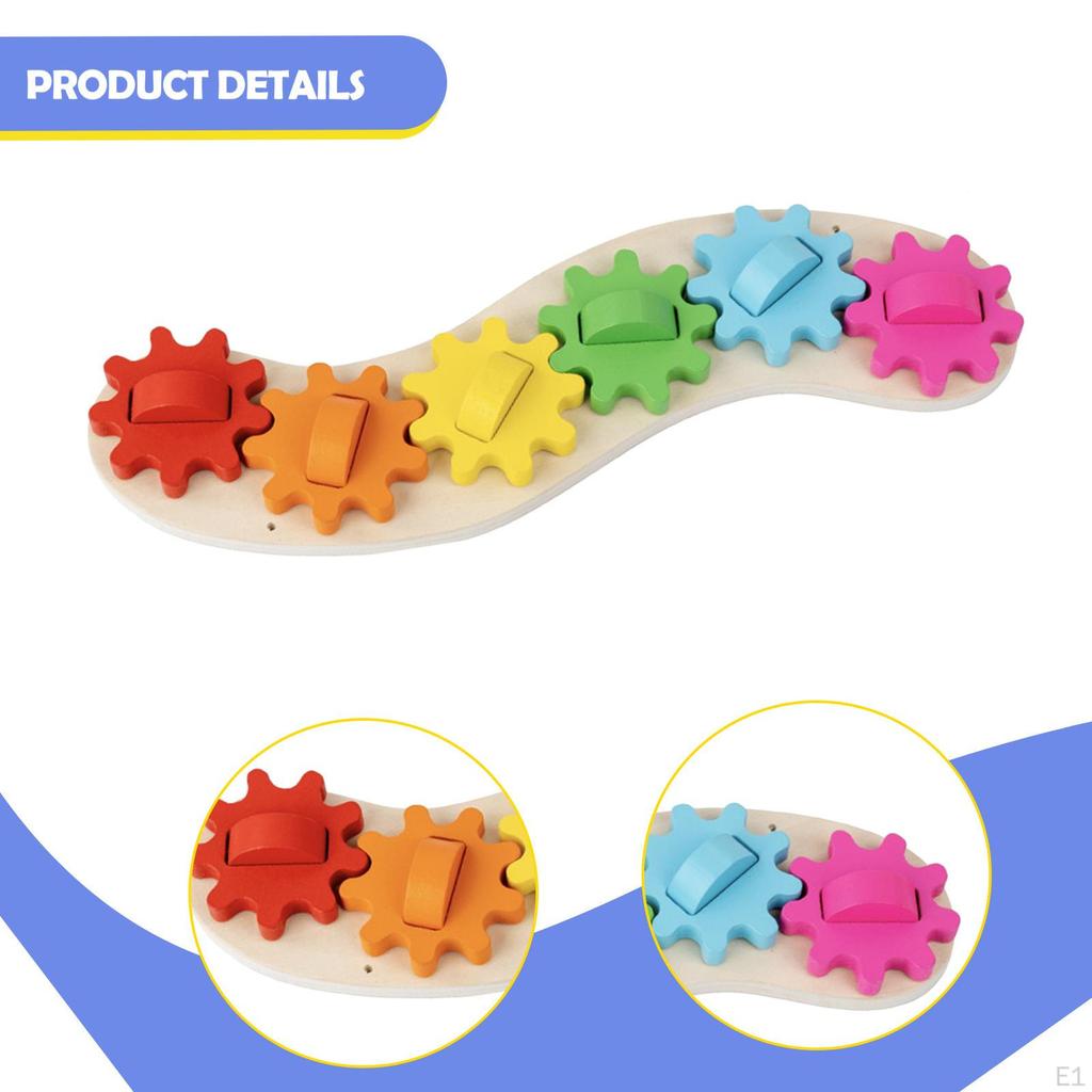 Busy Board Gear Toy for Kids Rotating Combinations Airplane Travel Portable Colorful Motor Skills