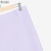 ZANZEA Women Short Sleeve Blouse and Skirts Casual Two Piece Suit Sets