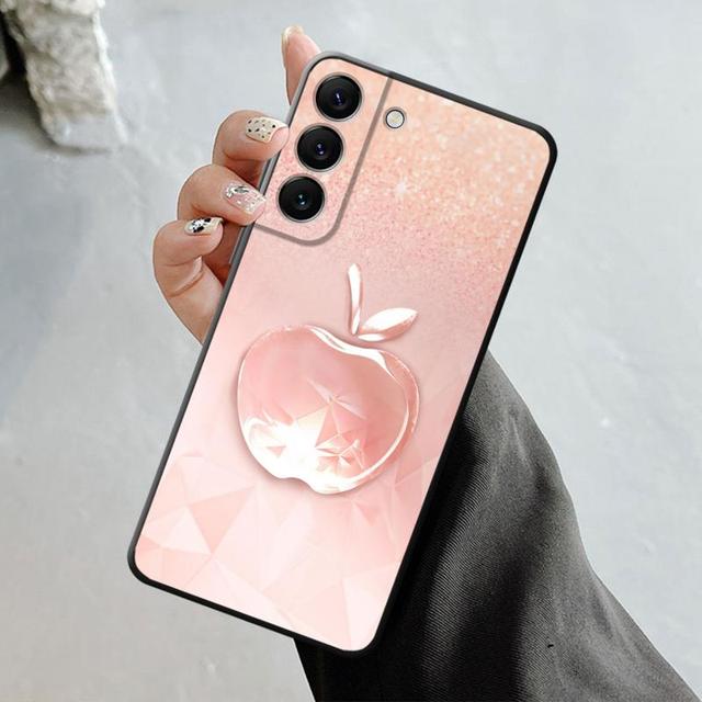 Phone Case For Samsung Galaxy S23 S22 S21 S20 Fe Ultra S10 S9 S8 Plus Note 20ultra 10plus Cover Rose Gold Pink Queen Princess