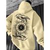 Soft Pullover Hoodie with Back Graphic Pastel Sweatshirt for Everyday Casual Wear Geometric Pattern Casual Top Young Adults