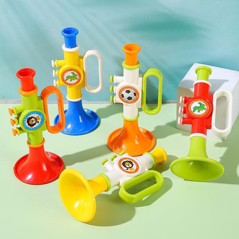 Children's Whistle Trumpet Horn Cute Multicolor Musical Instrument Toy Portable for Outdoor Party Interactive Games