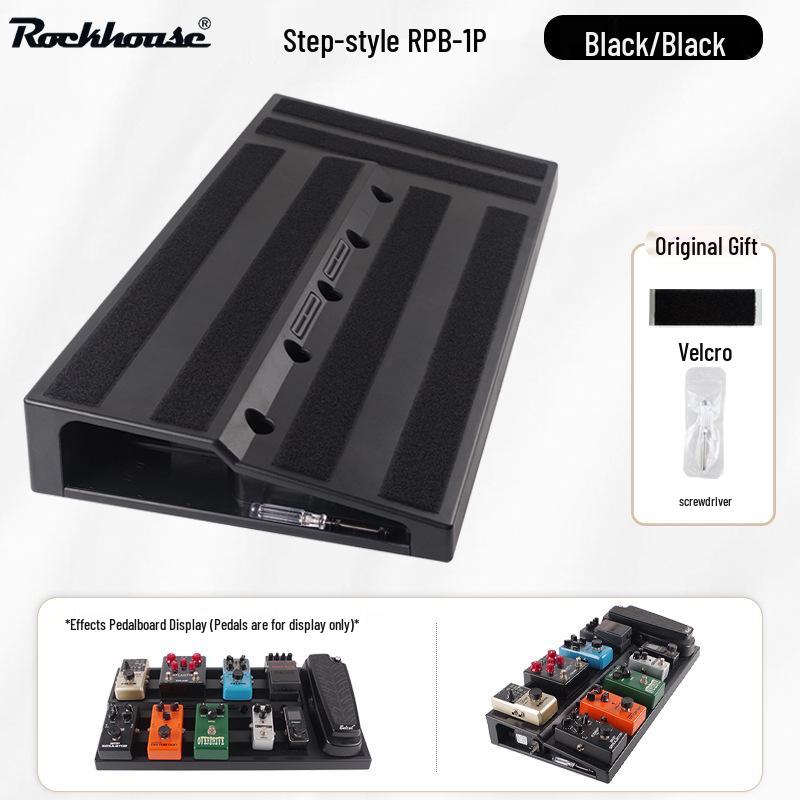 

ROCKHOUSE Pedalboard Rack Bag with Velcro Mount, Portable Power Strip for Single Effects Pedals