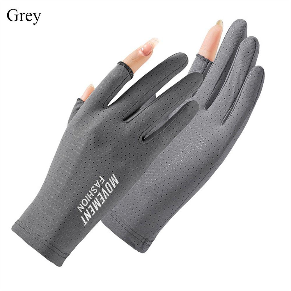 Ice Silk Sun Protection Gloves Elastic Cycling Driving Gloves Fashion Sunscreen Gloves  Women Girls
