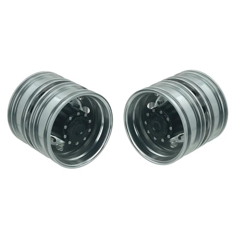 1 Pair Metal Front Rear CNC Wheel Hubs for 1/14 Tamiya RC Truck For Scania 770s For Volvo FH16 For Man