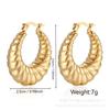 Stainless Steel Chunky Hoop Earrings for Women Teen 18K Gold Plated Hypoallergenic Thick Huggie Hoop Jewelry for Christmas Gifts