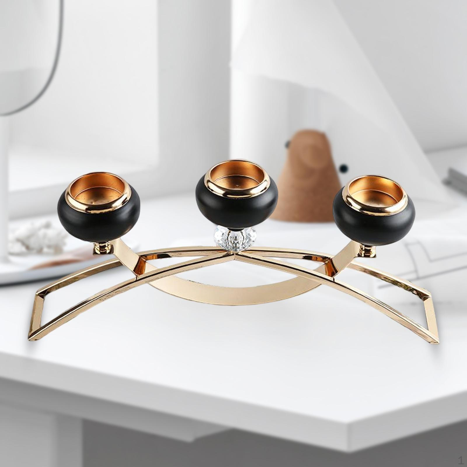 Luxury Candlestick Candle Stand Candelabras Arch Bridge 3 Arms Holder for Thanksgiving