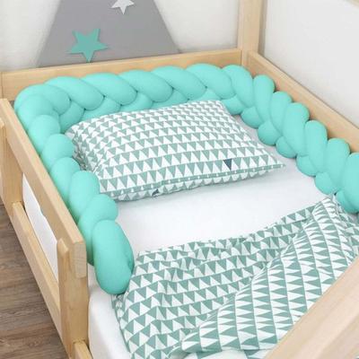 Braided Bed Bumper for Children and Adults - Mint Green - 20 X 250 Cm