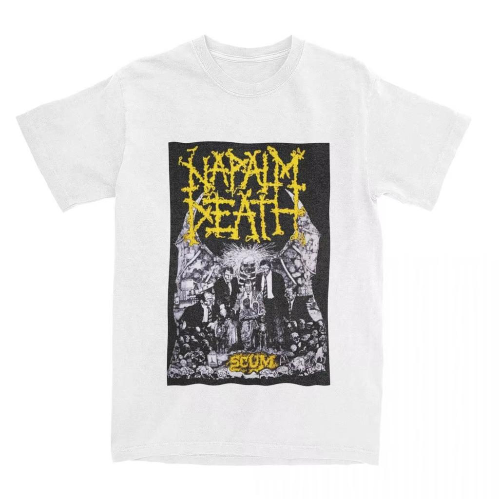 2025 New Fashion Napalm Death Band TShirt Men Women Novelty Cotton Tee Shirt Crew Neck Short Sleeve T Shirt Gift Tops