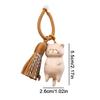 1PC Fortune Cat Pendant Bags Handmade Wooden Gifts Animal Pet Lovers Window Hanging Decoration Car Keys Wood Art Cute Phones