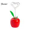Strong Support Note Clip Cute Mushroom/Fruit Card Holder, Wooden Memo Holder Stand, Single Photo Star And Heart Wire Picture Display Clip, Desktop