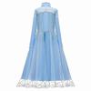 Costum Cosplay Elsa Rochie de Prințesă pentru Fată Rochie + Colier + Fundă + Perucă